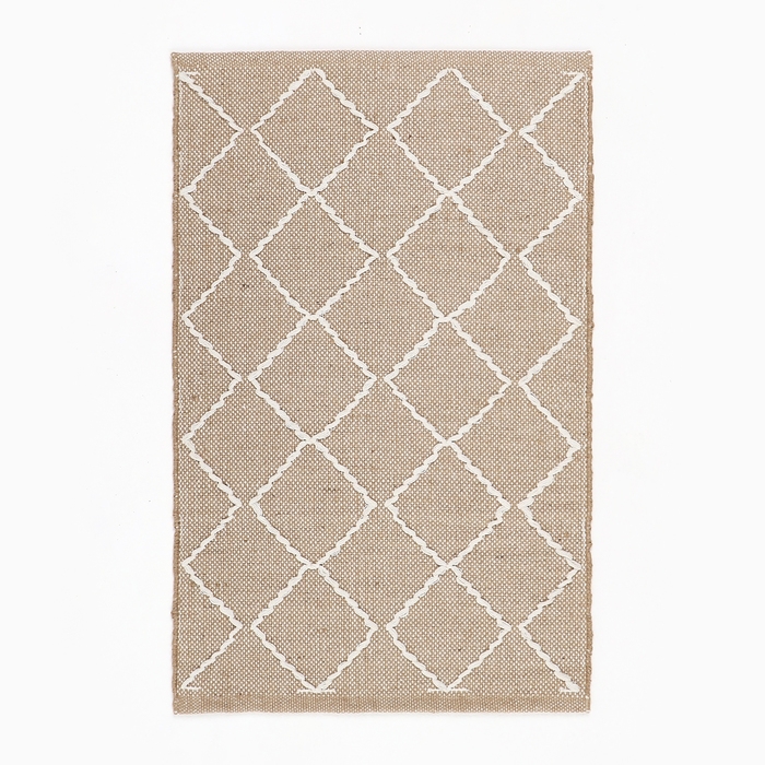 Ковер Этель Ковер Этель "Эко" 60*90см, 5%хлопок/ 95% джут, 1250 гр/м2