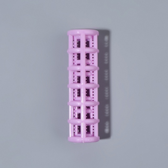 Бигуди с фиксатором, d = 1 см, 5,5 см, 6 шт, цвет фиолетовый