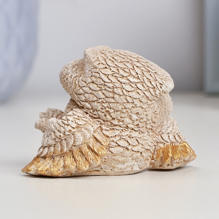 Фигура Фигура "Сова сидит" бежевая, 5х7х5см