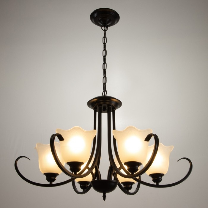 Люстра 2716/6 E27 40Вт черный 80х80х55-85 см BayerLux