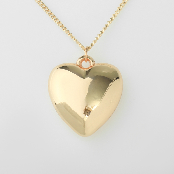 Кулон «Цепь» медальон, сердце, цвет золото, 45см Кулон «Цепь» медальон, сердце, цвет золото, 45см
