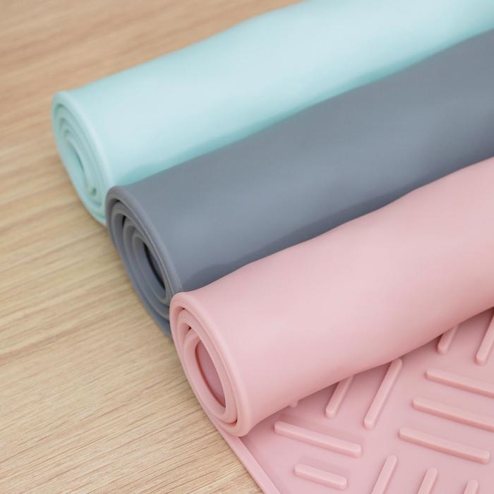 Коврик для сушки посуды, 35×45 см, силикон, цвет МИКС Коврик для сушки посуды, 35×45 см, силикон, цвет МИКС