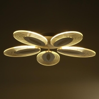 Люстра с ПДУ 1138/5 LED 90Вт 3000К-6000К диммер белый 68х68х8 см BayerLux