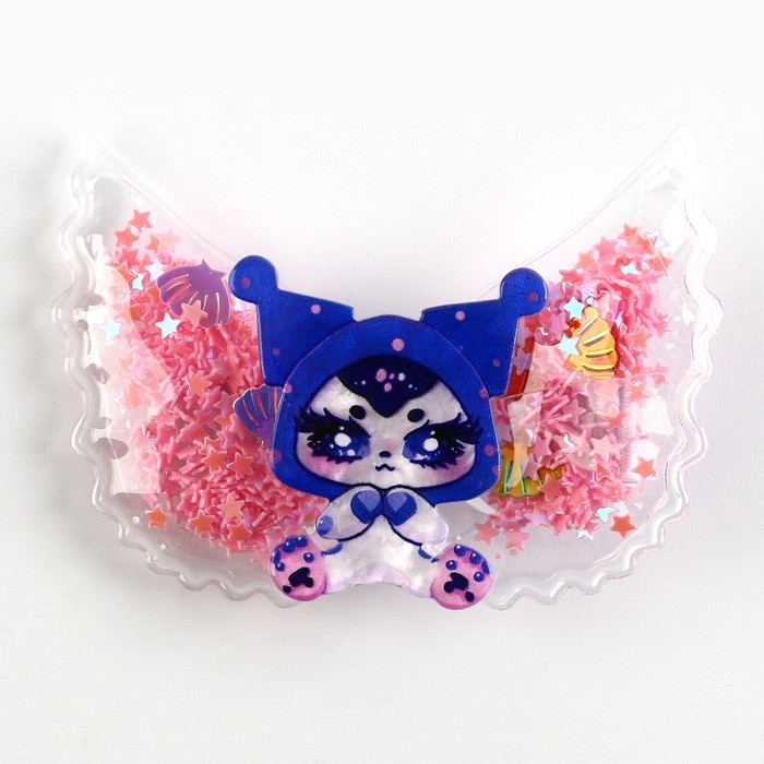 Заколка для волос с шейкером «Малыш чиби», 6 х 4.5 см Заколка для волос с шейкером «Малыш чиби», 6 х 4.5 см