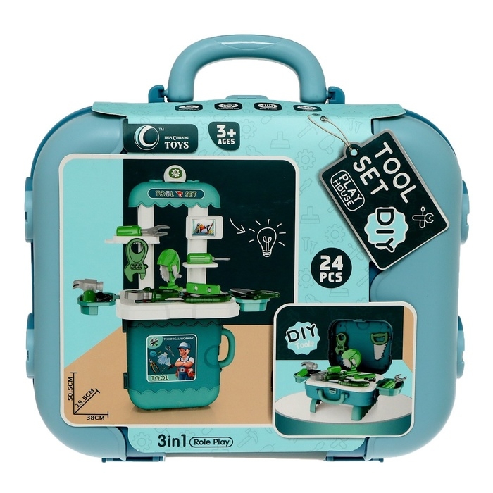 Набор детских инструментов в чемодане «Мастерёнок», 24 элемента Набор детских инструментов в чемодане «Мастерёнок», 24 элемента