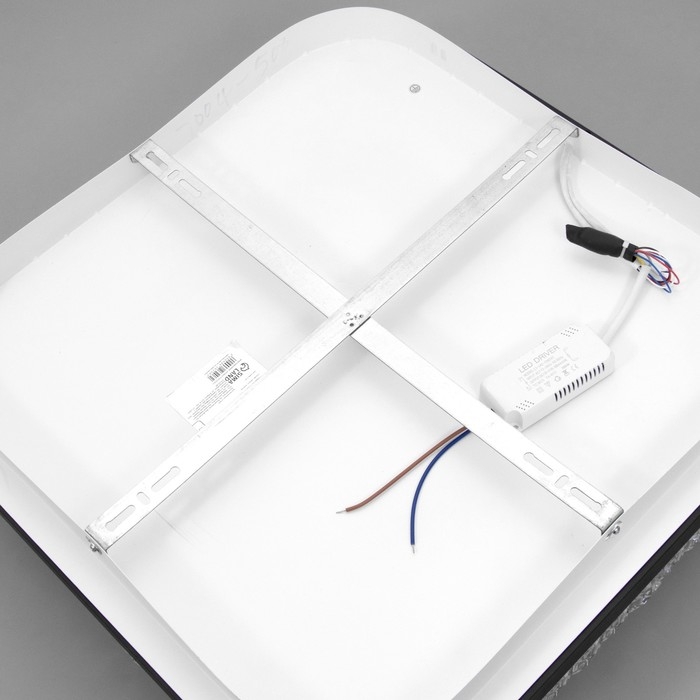 Люстра Люстра "Бахрома" LED 63Вт 3000-6000К черно белый 50х50х12смсм