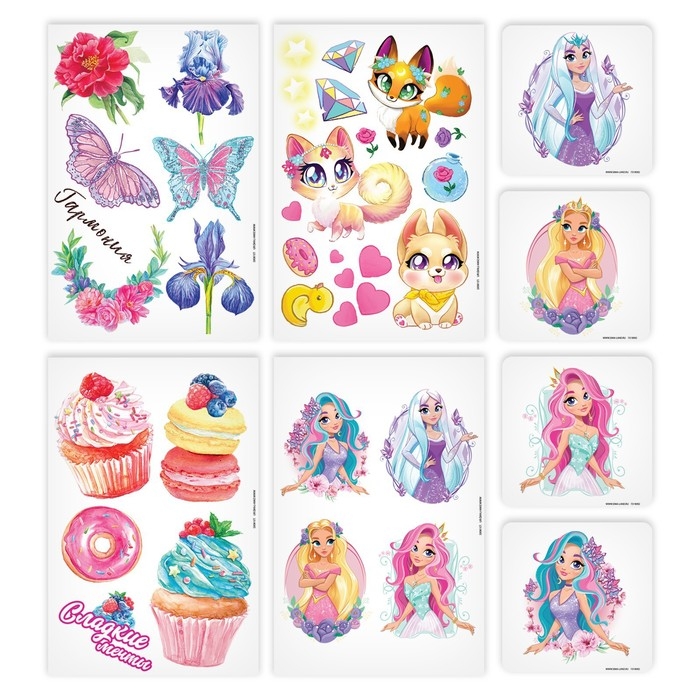 Меганабор детских татуировок, тату — 150 шт. Меганабор детских татуировок, тату — 150 шт.