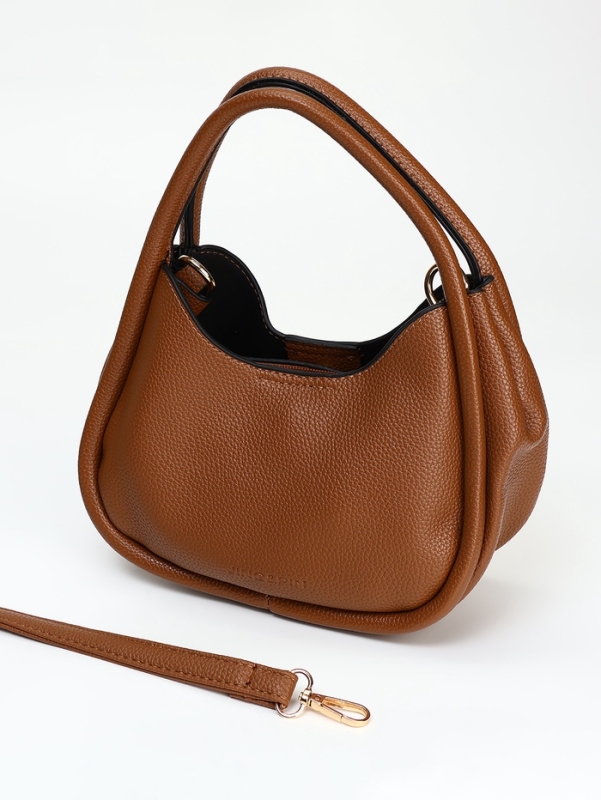 Сумка женская тоут на молнии, цвет коричневый