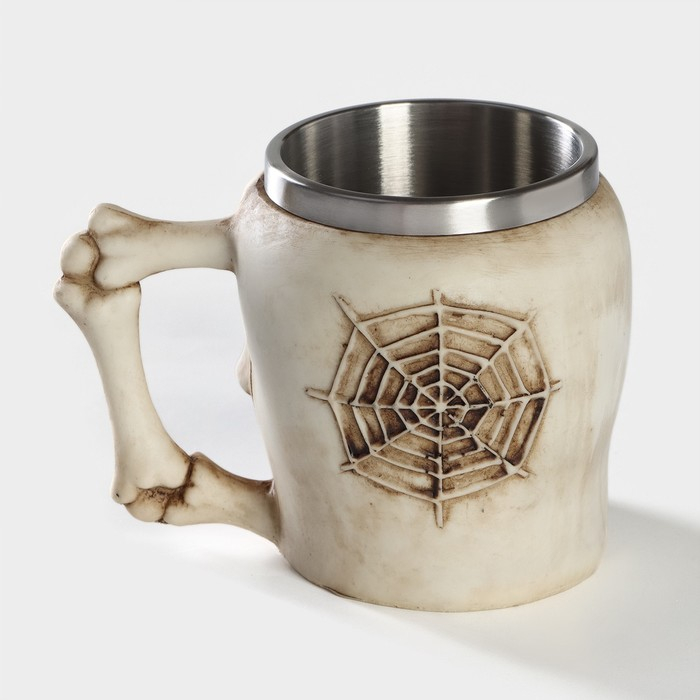 Кружка «Череп», 400 мл, цвет бежевый Кружка «Череп», 400 мл, цвет бежевый