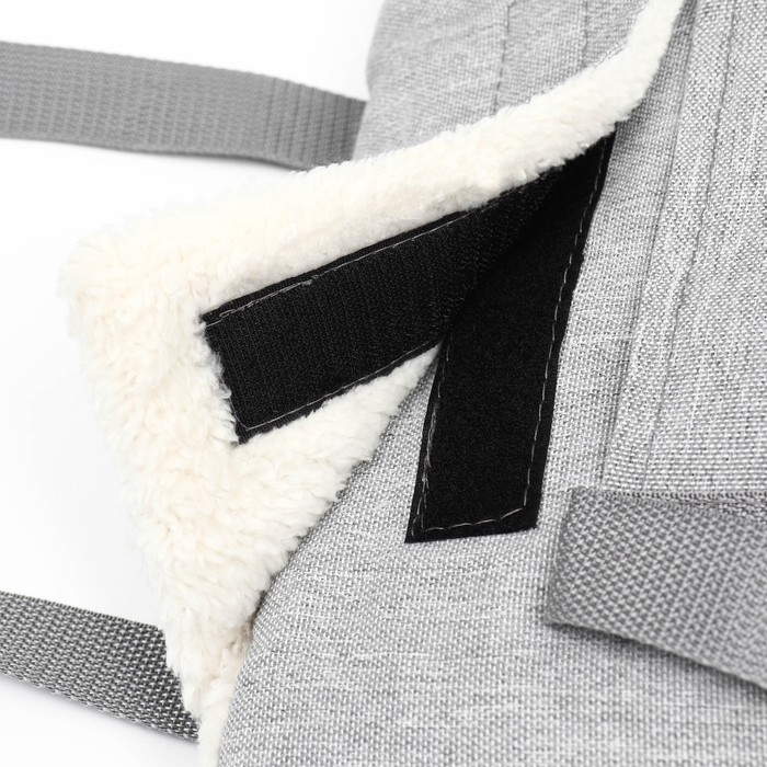 Сумка-переноска утеплённая WARM №1, с карманом, 35 х 16 х 25 см, серая Сумка-переноска утеплённая WARM №1, с карманом, 35 х 16 х 25 см, серая