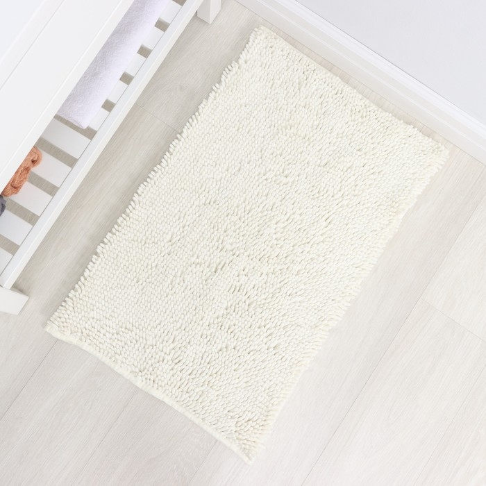Коврик для дома LaDо́m, букли, плотность 1400 г, 50×80 см, цвет белый Коврик для дома LaDо́m, букли, плотность 1400 г, 50×80 см, цвет белый