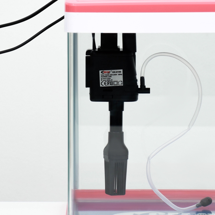 Аквариум SeaStar HX-318F в комплекте: LED-лампа 7 режимов, фильтр, 18 л, красный Аквариум SeaStar HX-318F в комплекте: LED-лампа 7 режимов, фильтр, 18 л, красный