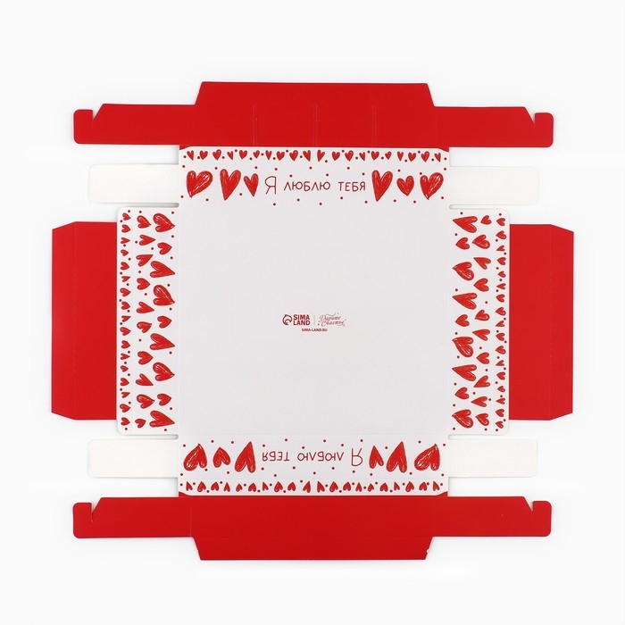 Коробка под 4 конфеты и шоколад с ячейками «Сердца» 18.8 х 15.7 х 3 см Коробка под 4 конфеты и шоколад с ячейками «Сердца» 18.8 х 15.7 х 3 см