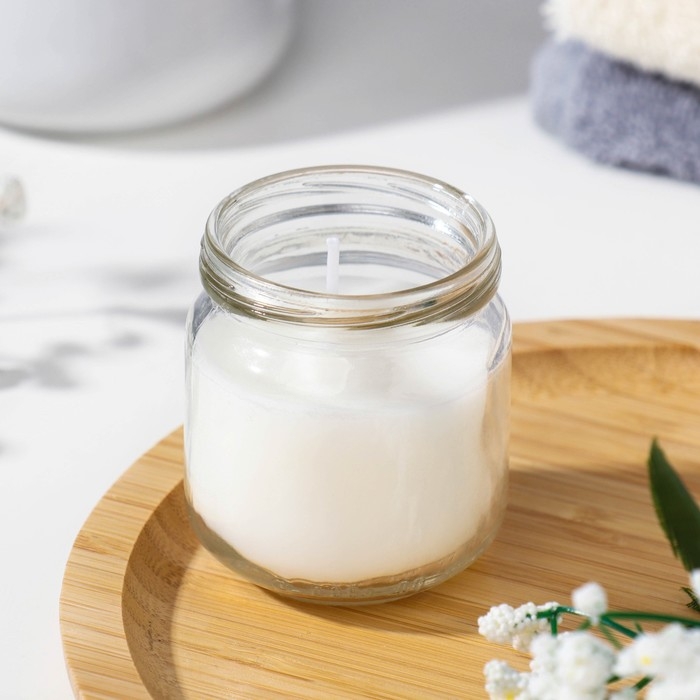 Свеча ароматическая в банке  Свеча ароматическая в банке "Кокосовый рай"