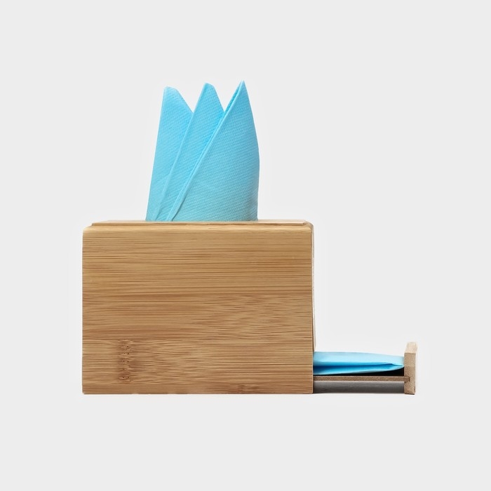 Салфетница Доляна «Комфорт», 12×9 см, бамбук Салфетница Доляна «Комфорт», 12×9 см, бамбук