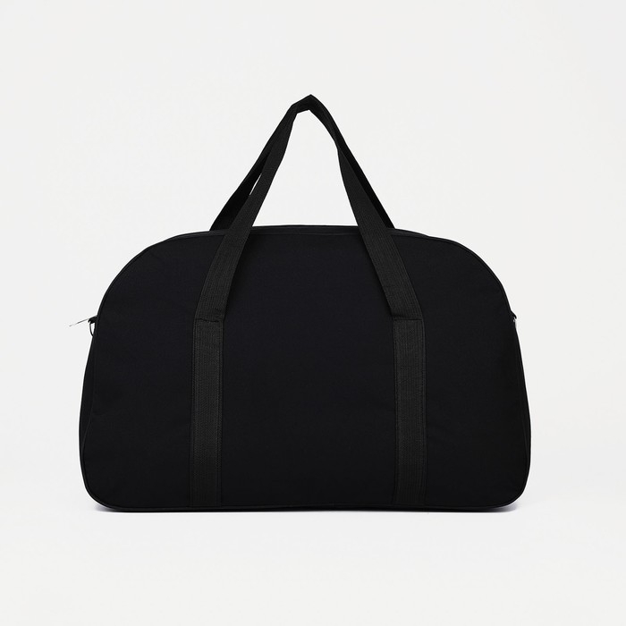 Сумка дорожная на молнии, наружный карман, длинный ремень, цвет чёрный Сумка дорожная на молнии, наружный карман, длинный ремень, цвет чёрный