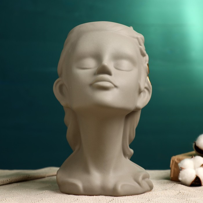 Кашпо - ваза Кашпо - ваза "Лилит" серое 25*14см