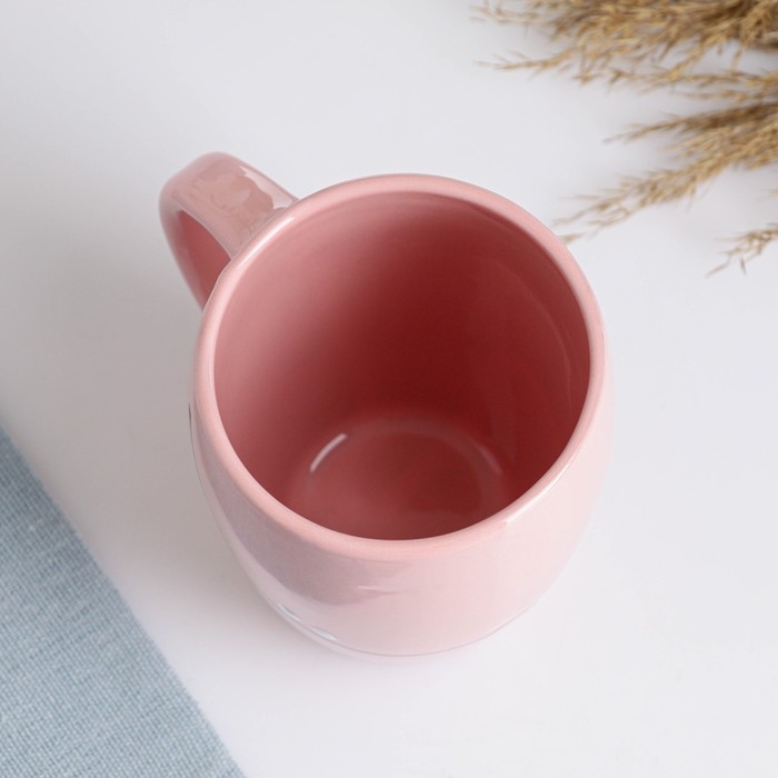 Кружка "Праздничная" 0,4л / 11,5х9,5см, зефир