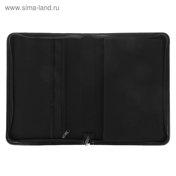 Пaпка деловая, искусственная кожа, для бумаг, 360 х 260 х 30 мм, 6Л35 Пaпка деловая, искусственная кожа, для бумаг, 360 х 260 х 30 мм, 6Л35 "Лайт", чёрная