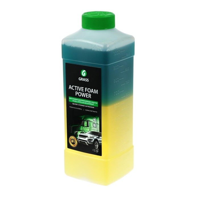 Шампунь для бесконтактной мойки Grass Active Foam Power, 1 л (1:60-1:125) Шампунь для бесконтактной мойки Grass Active Foam Power, 1 л (1:60-1:125)