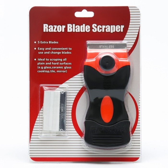 Скребок для стеклокерамики + 5 лезвий, набор Скребок для стеклокерамики + 5 лезвий, набор
