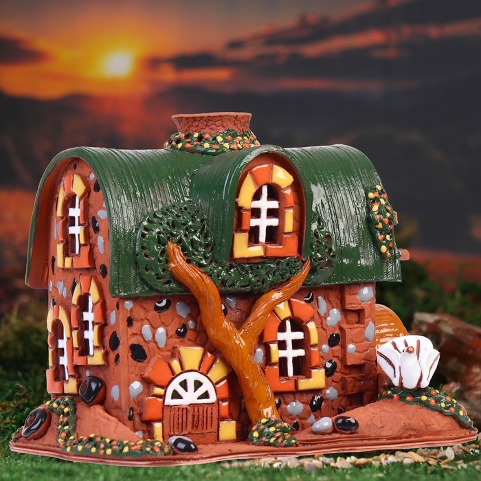 Аромалампа Домик Аромалампа Домик "Деревня", 18 см, ручная работа 1371846