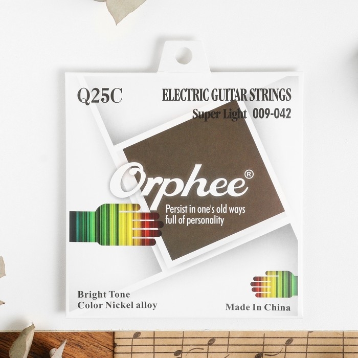 Струны для электрогитары Orphee Q25C, 009-042 Струны для электрогитары Orphee Q25C, 009-042