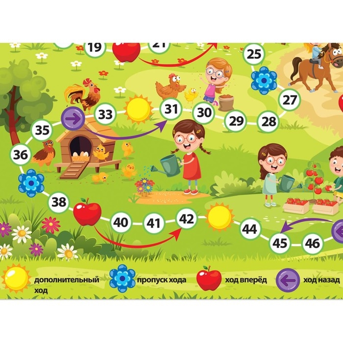 Настольная игра-ходилка «Лето в деревне» Настольная игра-ходилка «Лето в деревне»