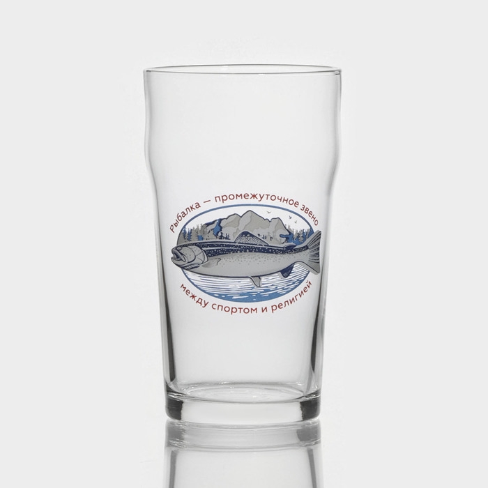 Стакан стеклянный для пива «На рыбалке», 570 мл, рисунок МИКС Стакан стеклянный для пива «На рыбалке», 570 мл, рисунок МИКС