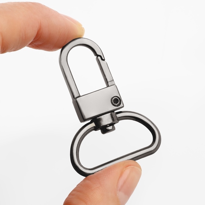 Карабин металлический, 42 × 30 мм, / 25 × 2,5 мм, 5 шт, цвет чёрный никель Карабин металлический, 42 × 30 мм, / 25 × 2,5 мм, 5 шт, цвет чёрный никель