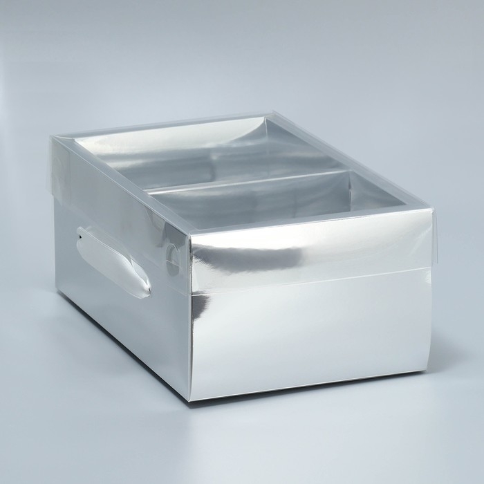 Коробка подарочная складная, упаковка, «Серебро», 23 х 15 х 10 см Коробка подарочная складная, упаковка, «Серебро», 23 х 15 х 10 см