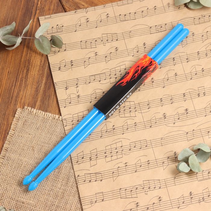 Барабанные палочки Music Life 5А синие, светящиеся