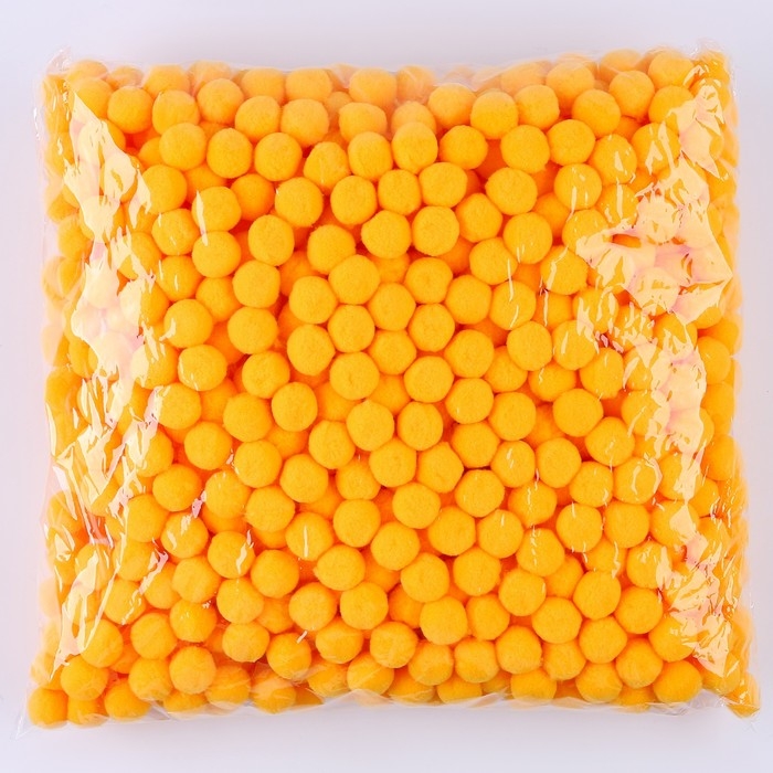 Набор деталей для декора &laquo;Бомбошки&raquo;, набор 1000 шт., размер 1 шт. &mdash; 2 см, цвет жёлтый