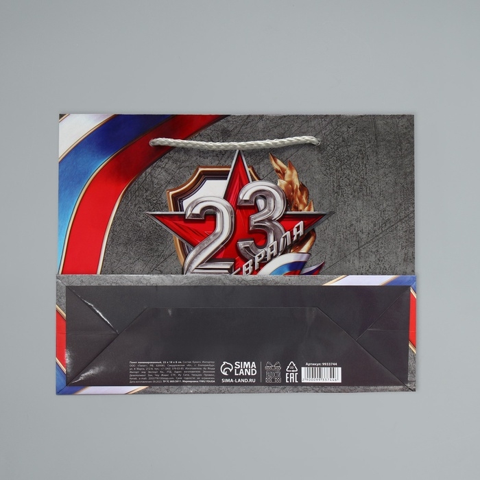 Пакет подарочный ламинированный, упаковка, «Лучшему защитнику», MS 23 х 18 х 8 см Пакет подарочный ламинированный, упаковка, «Лучшему защитнику», MS 23 х 18 х 8 см