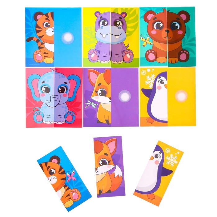 Развивающая игра на липучках «Найди половинку.Зоопарк» Развивающая игра на липучках «Найди половинку.Зоопарк»