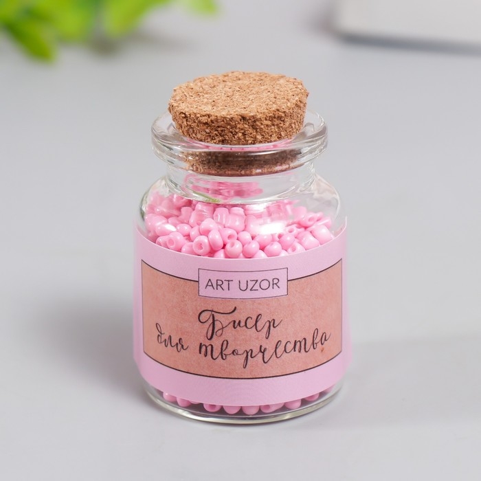 Бисер круглый 12/0 в бутылочке  Бисер круглый 12/0 в бутылочке "Розовый коралл" 20 гр