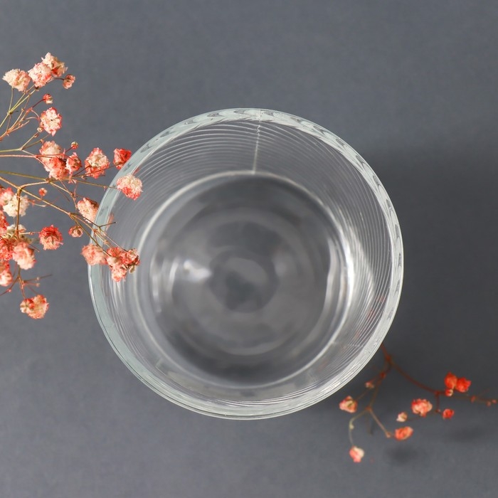 Банка для свечей стекло Банка для свечей стекло "Обнимаю. Цветы" прозрачная 350 мл 8,5х8,5х10 см