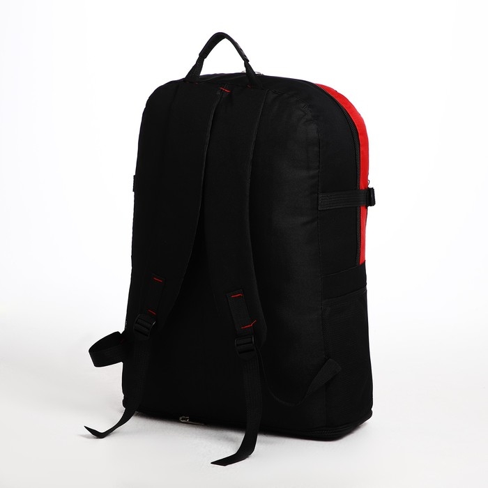 Рюкзак туристический на молнии, 37 л, 4 наружных кармана, цвет красный/чёрный Рюкзак туристический на молнии, 37 л, 4 наружных кармана, цвет красный/чёрный