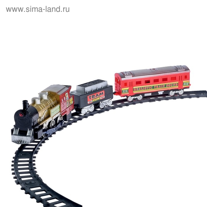 Железная дорога &laquo;Скорый поезд&raquo;, радиоуправляемая, работает от батареек, световые и звуковые эффекты