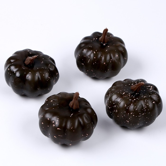 Фигурка для поделок и декора «Тыква», набор 4 шт., размер 1 шт. — 6 × 6 × 6 см, цвет зелёный Фигурка для поделок и декора «Тыква», набор 4 шт., размер 1 шт. — 6 × 6 × 6 см, цвет зелёный