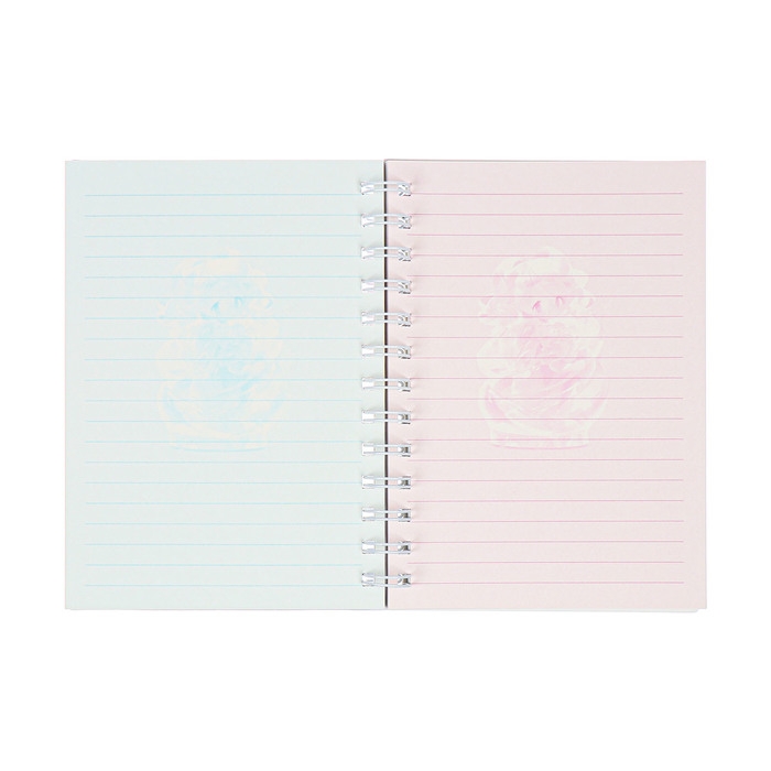 Записная книжка подарочная на гребне 80л,линия, цветной блок,облож.ПВХ 3D Аниме(17,7х13,7см)   10539