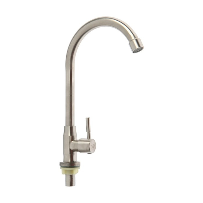 Моносмеситель ZEIN Z02, нержавеющая сталь, поворотный излив, сатин Моносмеситель ZEIN Z02, нержавеющая сталь, поворотный излив, сатин