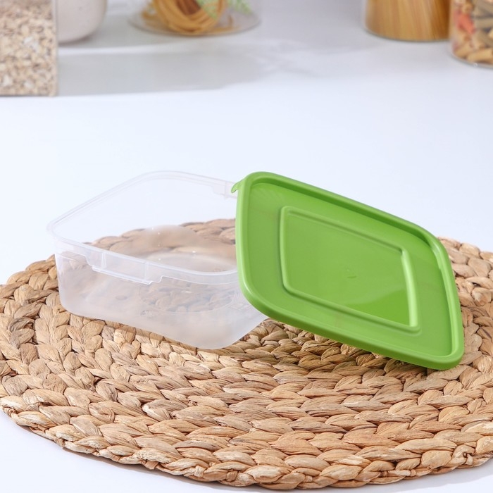 Набор пищевых контейнеров «Каскад», 14×14×5,5 см, 700 мл, 3 шт, прозрачные, крышки микс