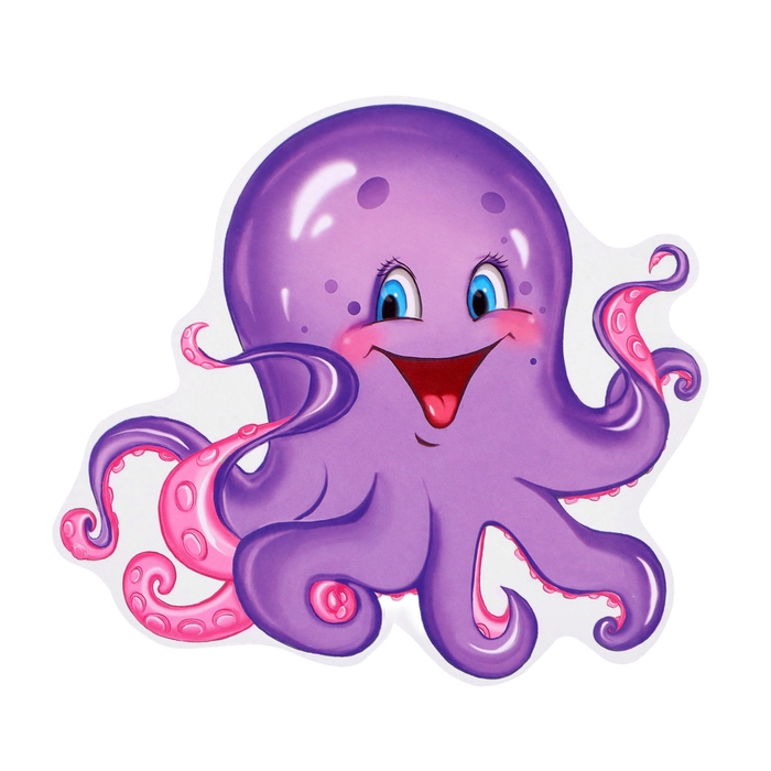 Набор для оформления Набор для оформления "Весёлые морские обитатели" 10 деталей, 14,5 х 14,5 см