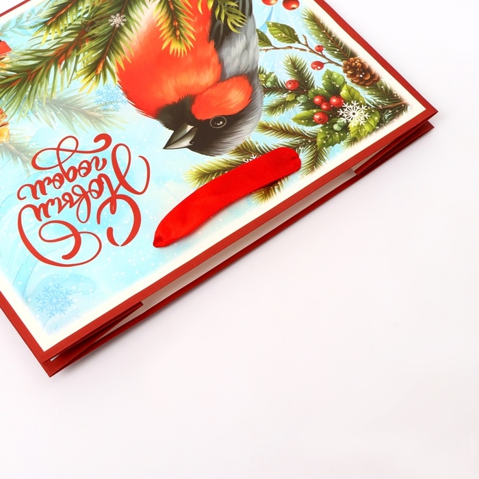 Новый год. Пакет подарочный новогодний бумажный,  Новый год. Пакет подарочный новогодний бумажный, "С Новым Годом", 24 х 20 х 11 см.