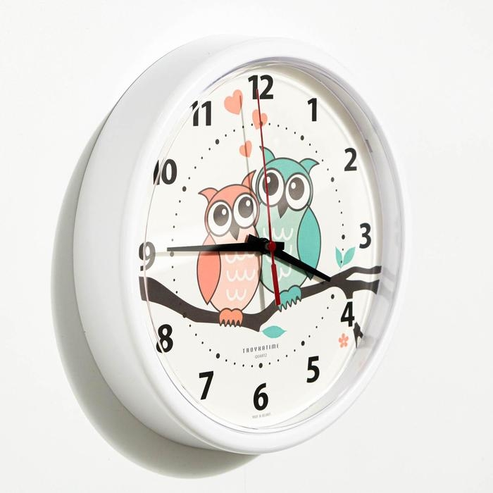 Часы настенные, серия: Детские, Часы настенные, серия: Детские, "Совушки", d-22.5 см
