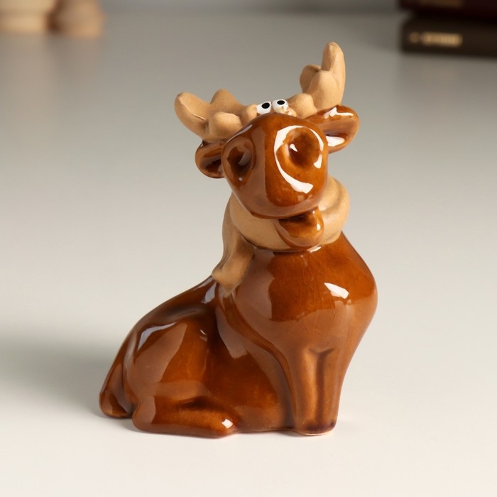 Сувенир керамика  Сувенир керамика "Лось-красавец" 5,8х7,3х11 см