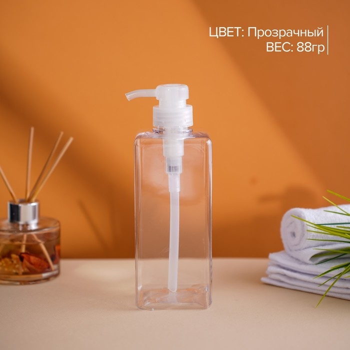 Дозатор для жидкого мыла Доляна, 700 мл, 6,5×20 см, цвет прозрачный Дозатор для жидкого мыла Доляна, 700 мл, 6,5×20 см, цвет прозрачный