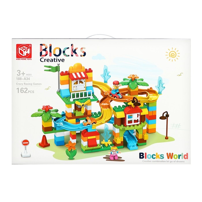 Конструктор «Забавные горки», 2 варианта сборки, 162 детали Конструктор «Забавные горки», 2 варианта сборки, 162 детали