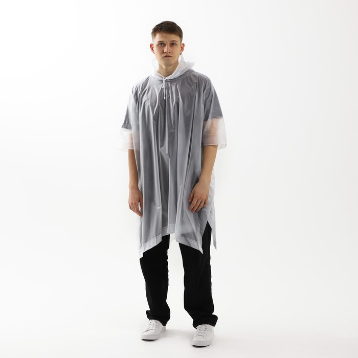Дождевик взрослый пончо «Свобода», оверсайз, 44-52, 97 х 120 см, цвет белый Дождевик взрослый пончо «Свобода», оверсайз, 44-52, 97 х 120 см, цвет белый